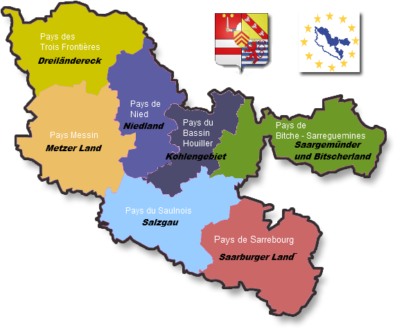 Carte pays de la Moselle